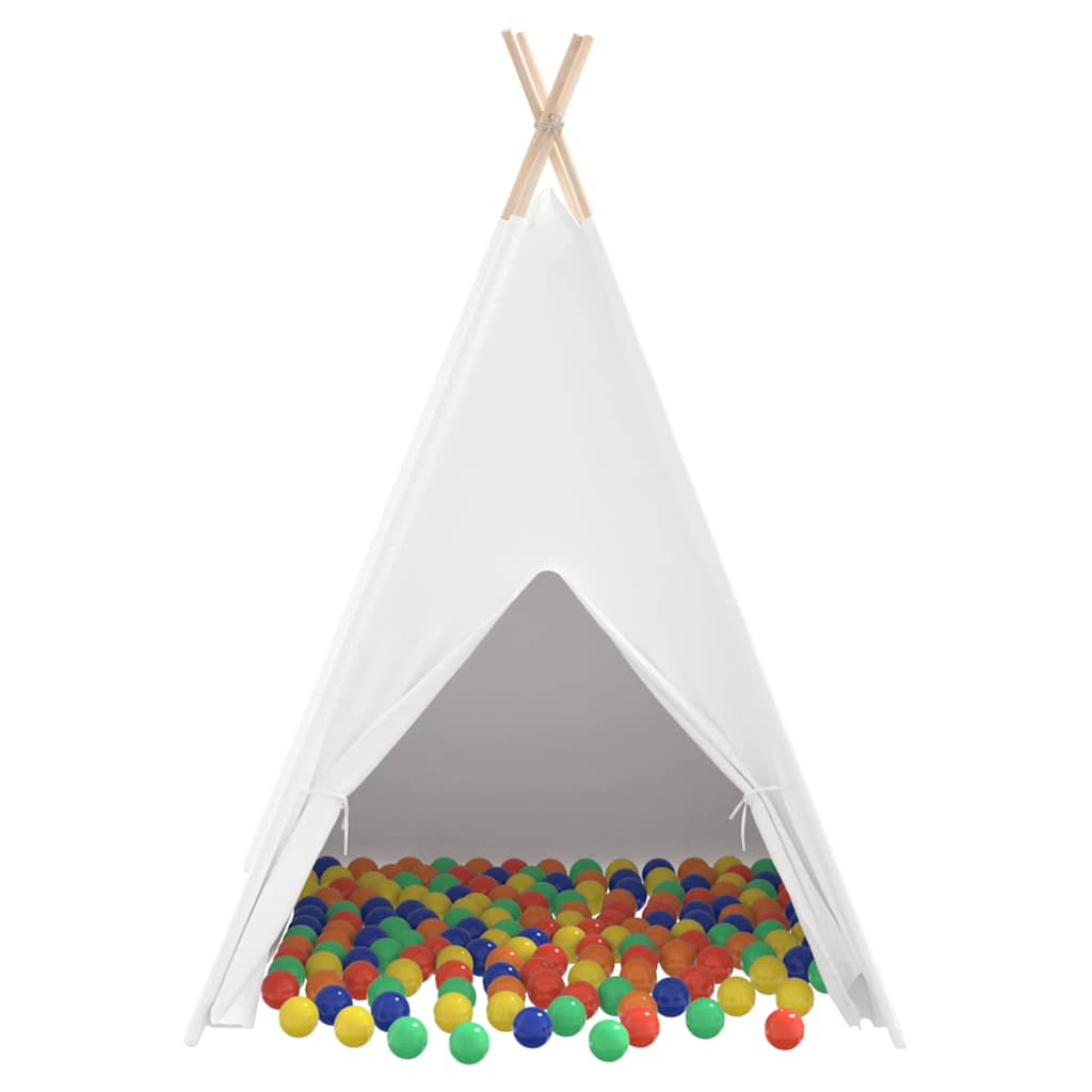 Teepee sátor Fehér 120 x 120 x 150 cm Textil és Műanyag