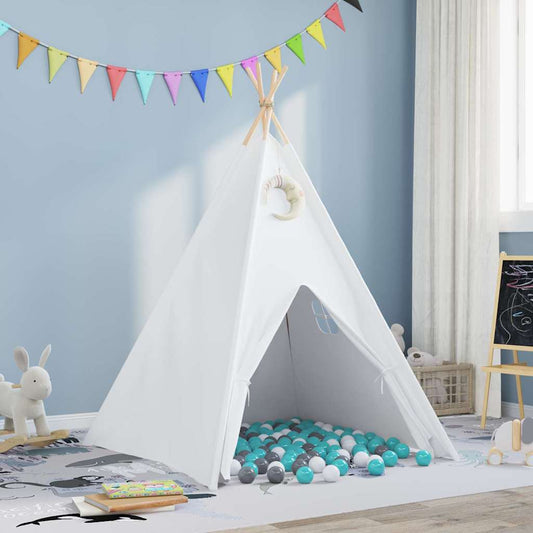 Teepee sátor Fehér 120 x 120 x 150 cm Textil és Műanyag