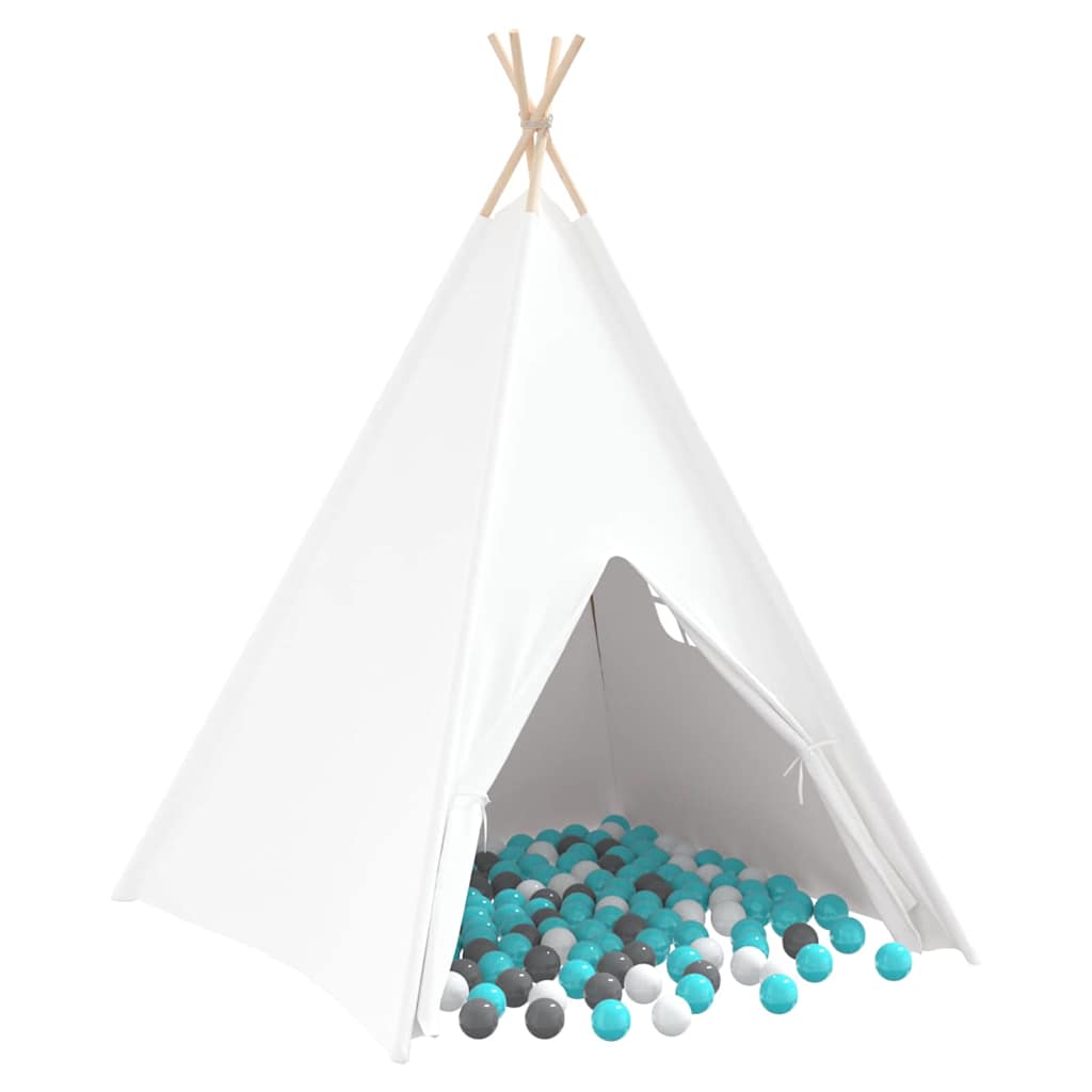Teepee sátor Fehér 120 x 120 x 150 cm Textil és Műanyag