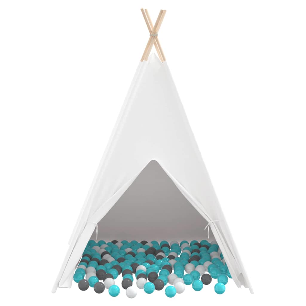 Teepee sátor Fehér 120 x 120 x 150 cm Textil és Műanyag