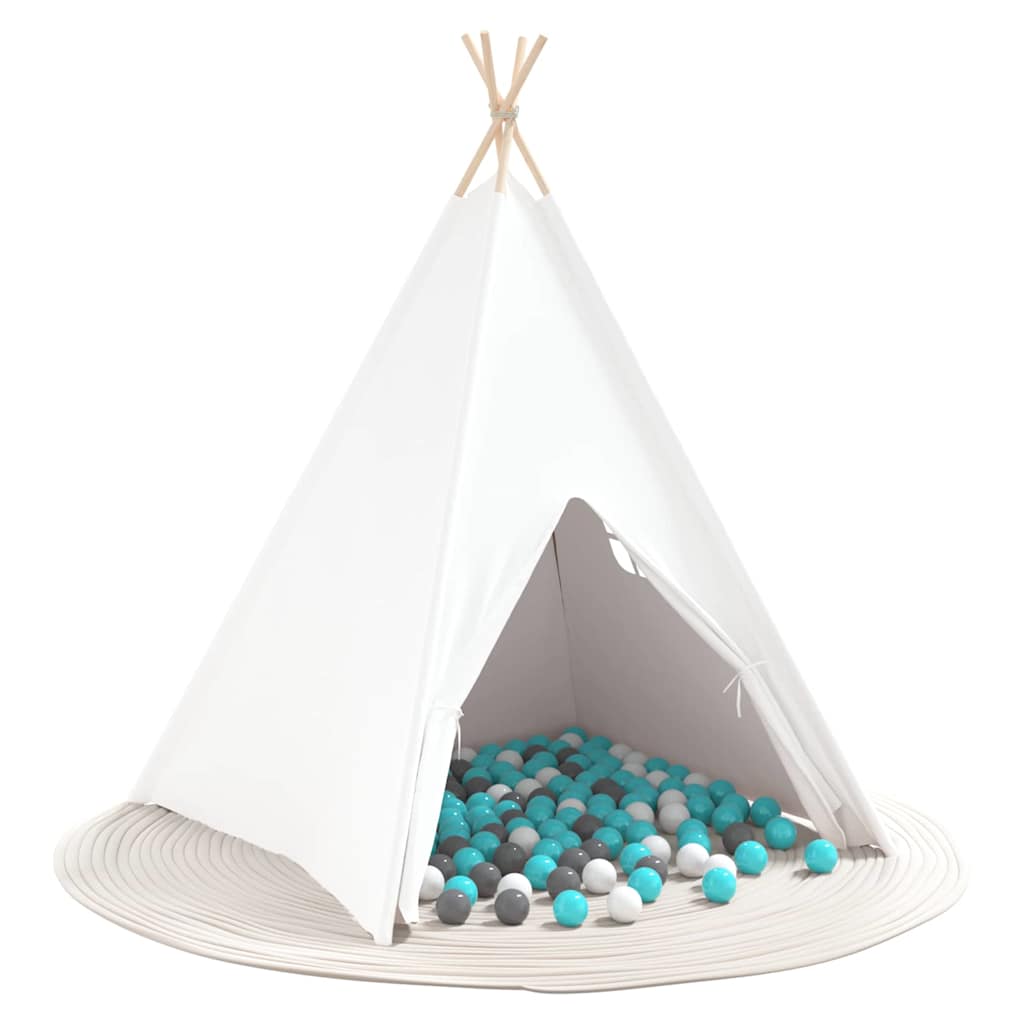 Teepee sátor Fehér 120 x 120 x 150 cm Textil és Műanyag