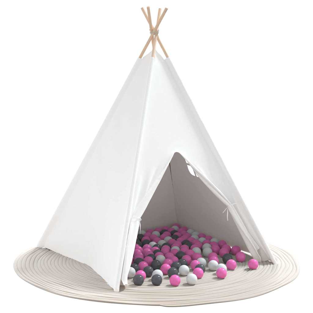 Teepee sátor Fehér 120 x 120 x 150 cm Textil és Műanyag