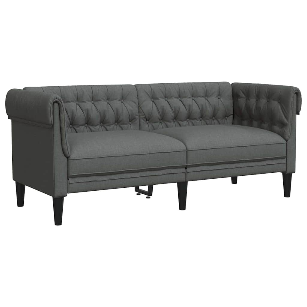 Nappali Kanapé 2 pcs Sötétszürke 201,5 x 74,5 x 74,5 cm szövet