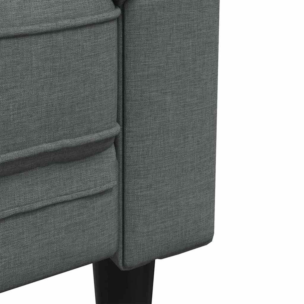 Nappali Kanapé 3 pcs Sötétszürke 201,5 x 74,5 x 74,5 cm szövet
