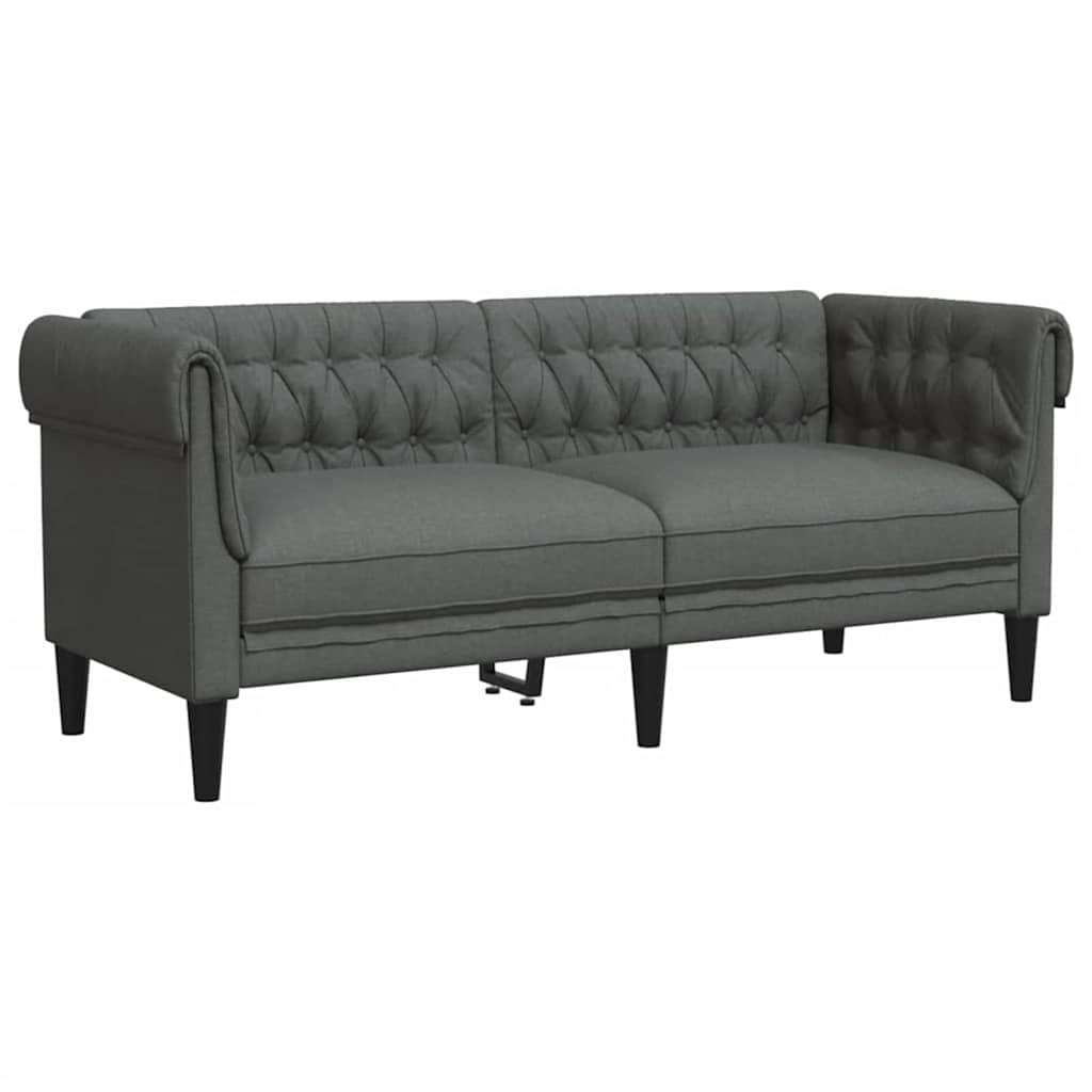 Nappali Kanapé 3 pcs Sötétszürke 201,5 x 74,5 x 74,5 cm szövet