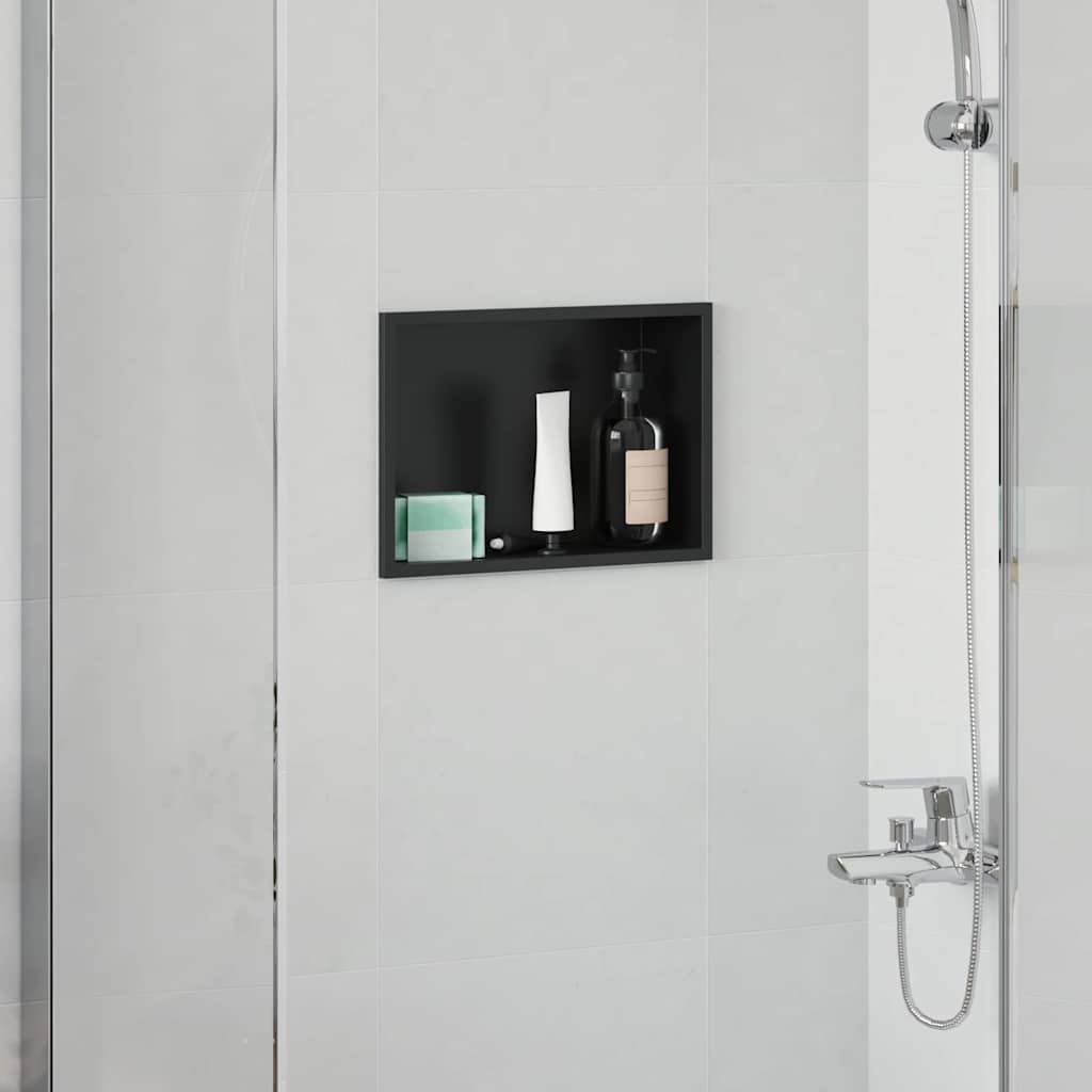 Zuhany Niche Fekete 30 x 20 x 9,5 cm Rozsdamentes Acél