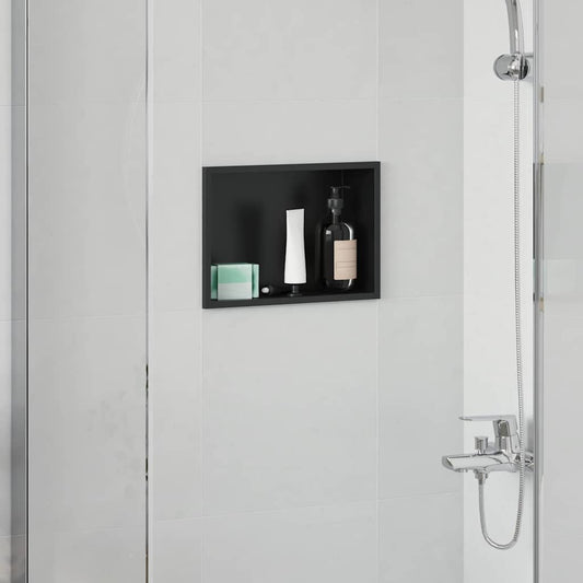 Zuhany Niche Fekete 30 x 20 x 9,5 cm Rozsdamentes acél