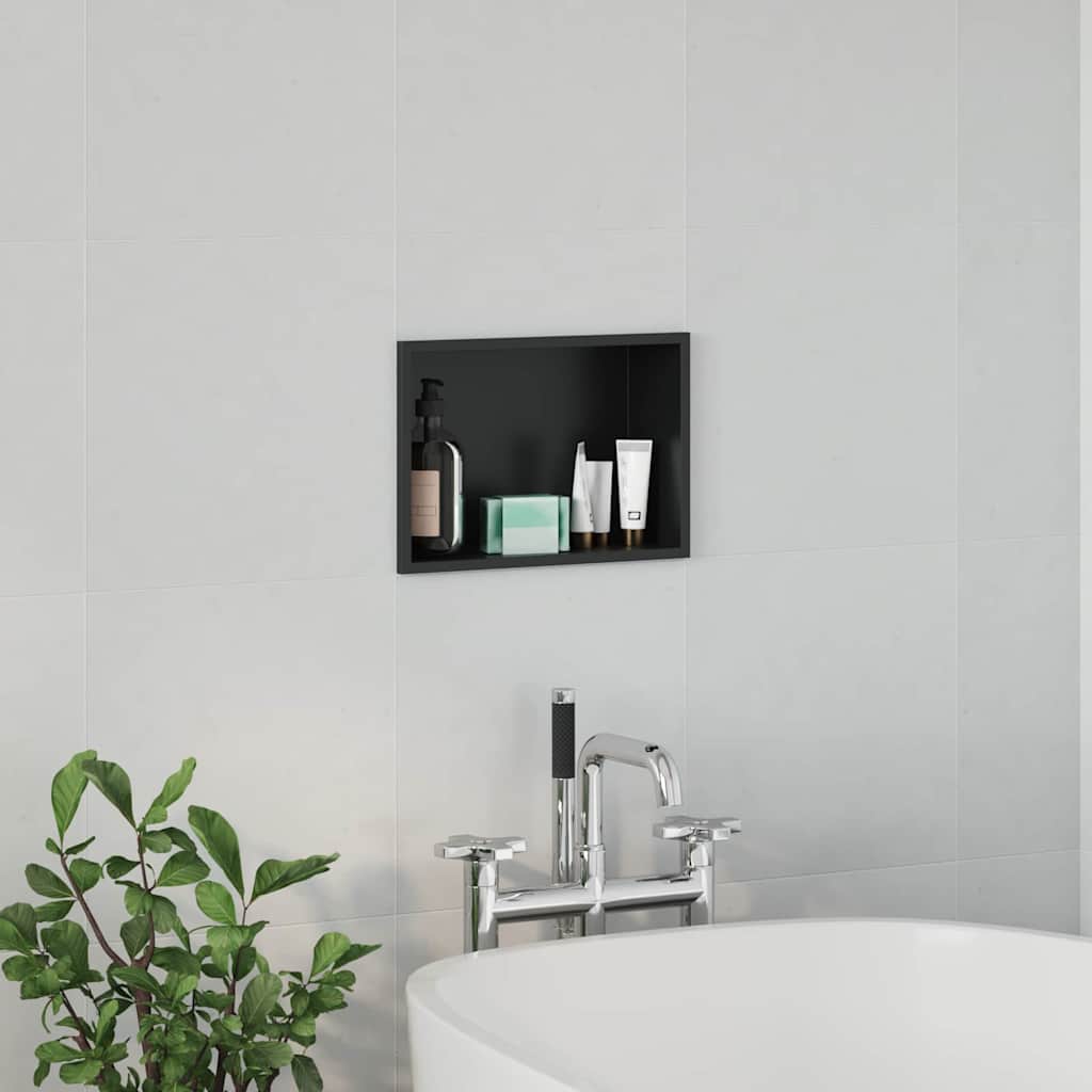 Zuhany Niche Fekete 30 x 20 x 9,5 cm Rozsdamentes Acél