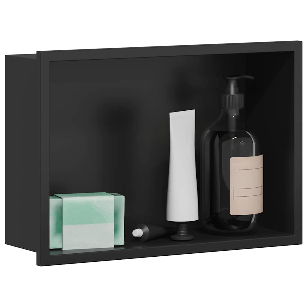 Zuhany Niche Fekete 30 x 20 x 9,5 cm Rozsdamentes Acél