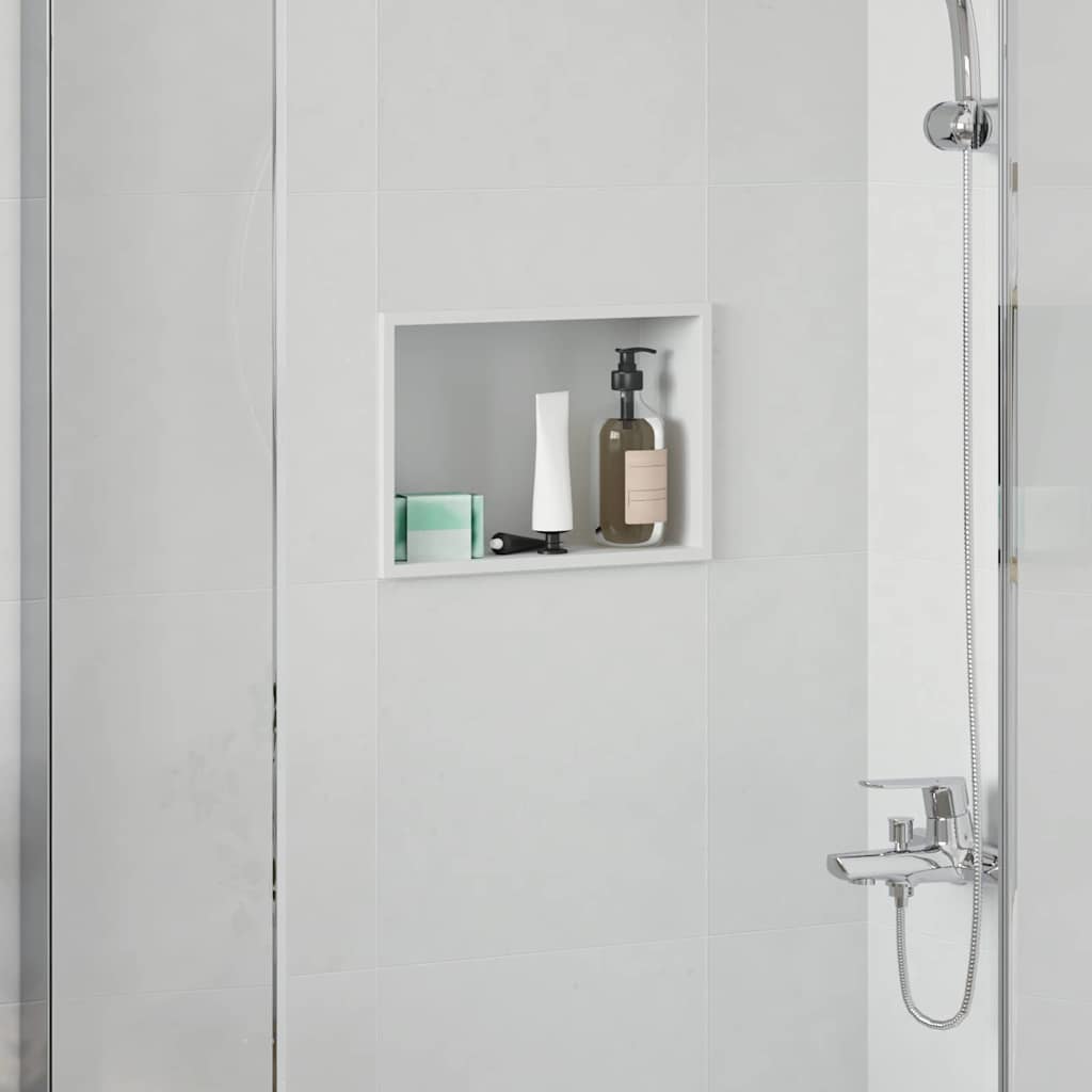 Zuhany Niche Fehér 30 x 20 x 9,5 cm Rozsdamentes Acél