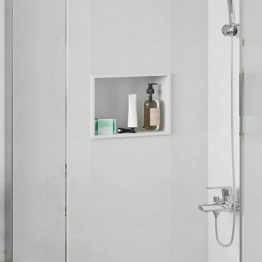 Zuhany Niche Fehér 30 x 20 x 9,5 cm Rozsdamentes acél