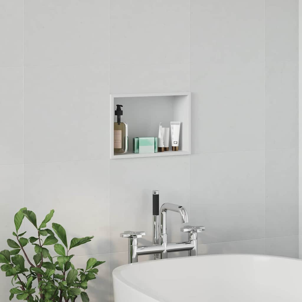 Zuhany Niche Fehér 30 x 20 x 9,5 cm Rozsdamentes Acél