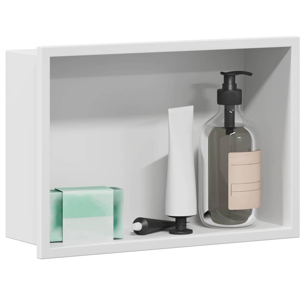 Zuhany Niche Fehér 30 x 20 x 9,5 cm Rozsdamentes Acél