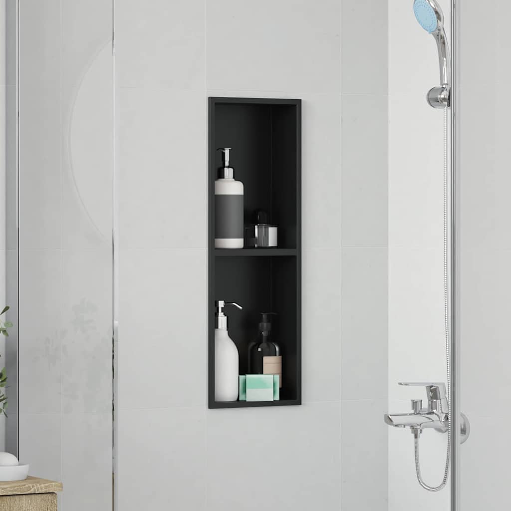 Zuhany Niche Fekete 60 x 20 x 9,5 cm Rozsdamentes Acél