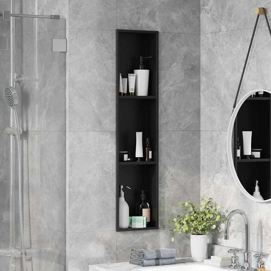 Zuhany Niche Fekete 90 x 20 x 9,5 cm Rozsdamentes acél