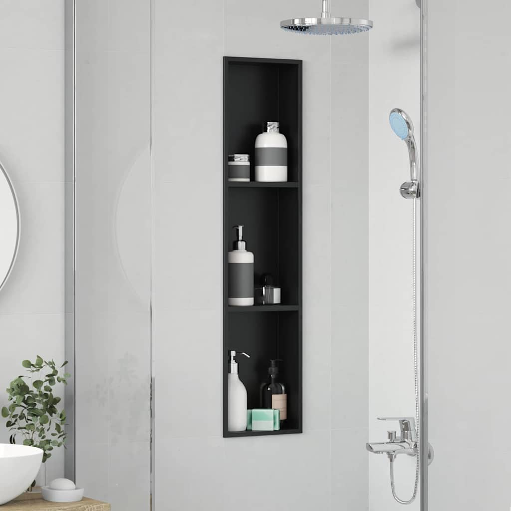 Zuhany Niche Fekete 90 x 20 x 9,5 cm Rozsdamentes Acél