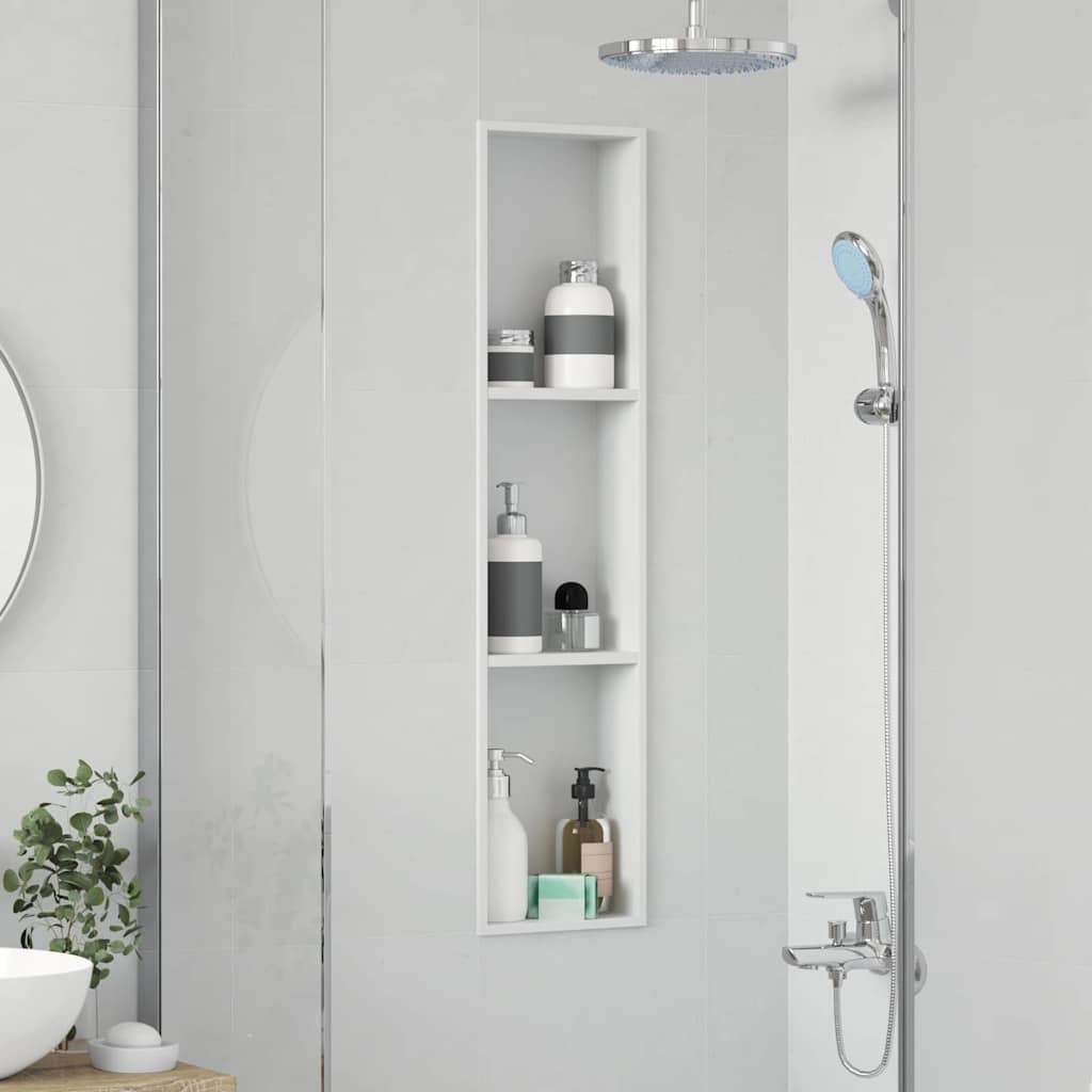 Zuhany Niche Fehér 90 x 20 x 9,5 cm Rozsdamentes Acél