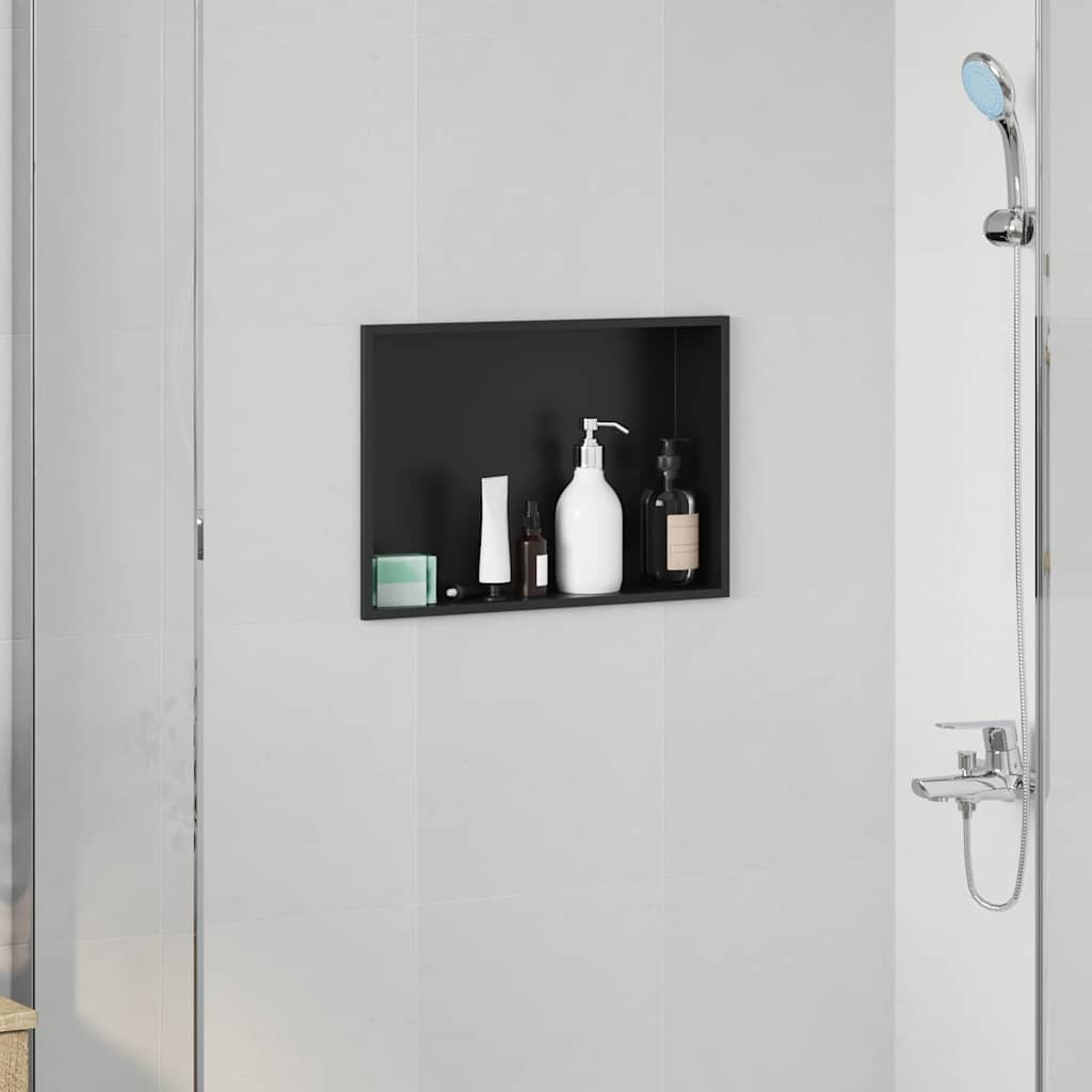 Zuhany Niche Fekete 45 x 30 x 9,5 cm Rozsdamentes Acél