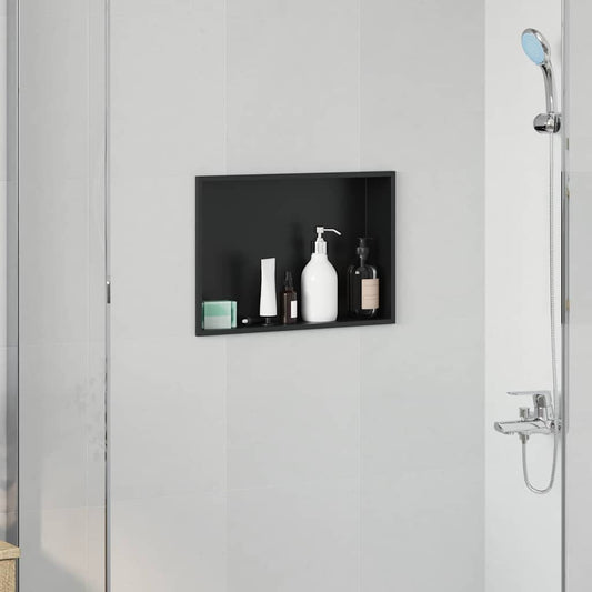 Zuhany Niche Fekete 45 x 30 x 9,5 cm Rozsdamentes acél