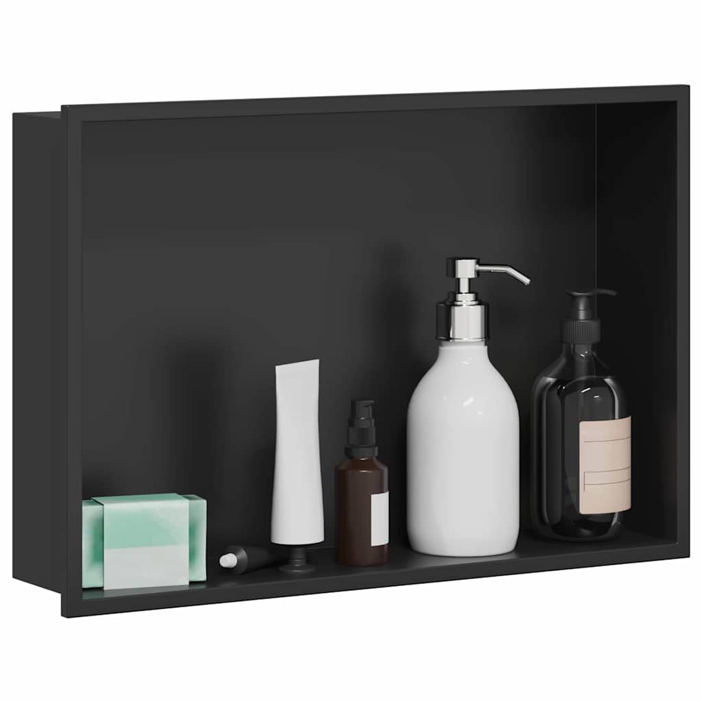 Zuhany Niche Fekete 45 x 30 x 9,5 cm Rozsdamentes Acél