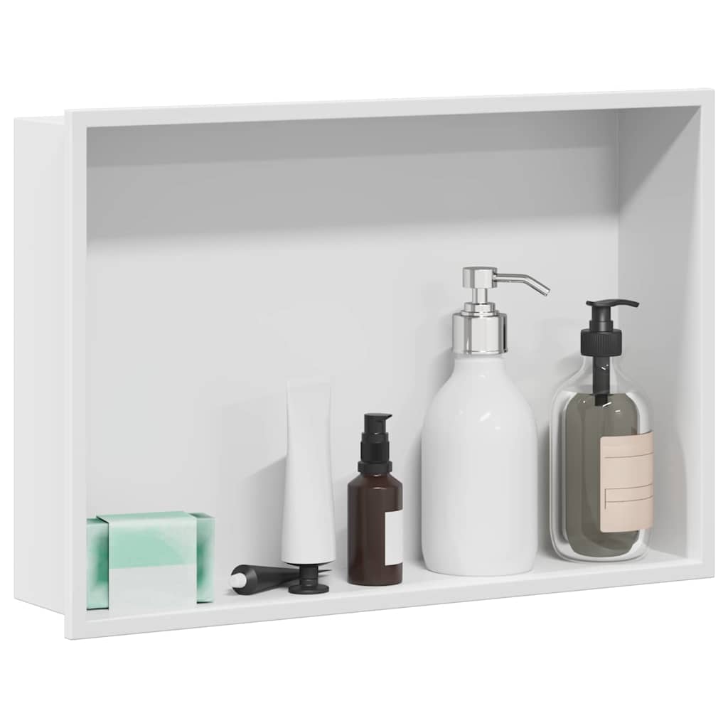 Zuhany Niche Fehér 45 x 30 x 9,5 cm Rozsdamentes acél