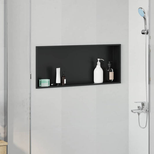 Zuhany Niche Fekete 75 x 30 x 9,5 cm Rozsdamentes acél