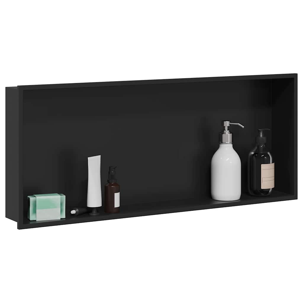 Zuhany Niche Fekete 75 x 30 x 9,5 cm Rozsdamentes Acél