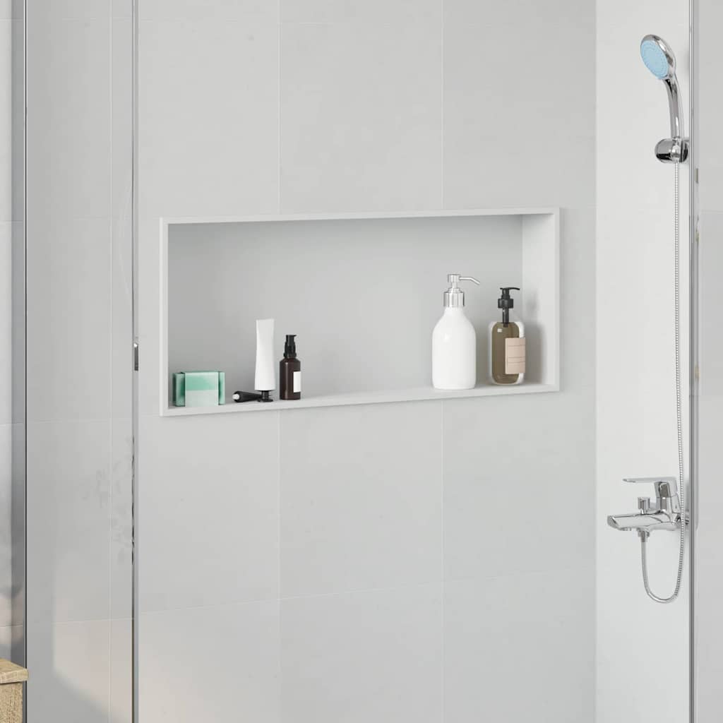 Zuhany Niche Fehér 75 x 30 x 9,5 cm Rozsdamentes Acél