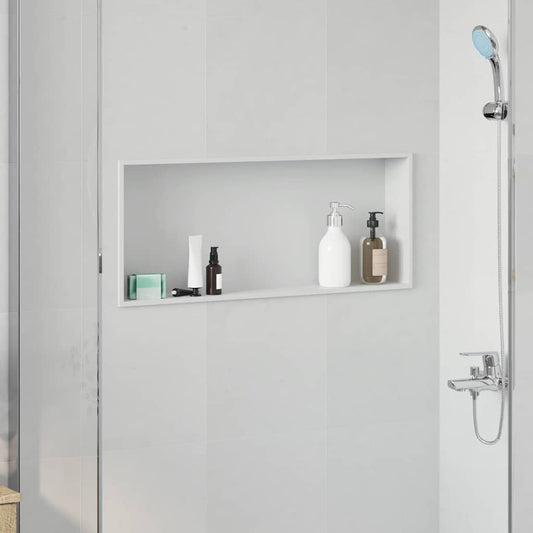 Zuhany Niche Fehér 75 x 30 x 9,5 cm Rozsdamentes acél
