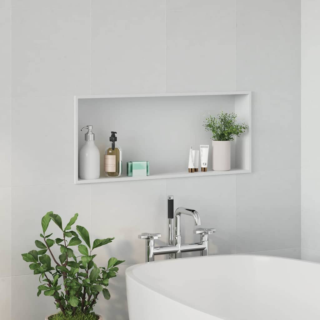 Zuhany Niche Fehér 75 x 30 x 9,5 cm Rozsdamentes Acél