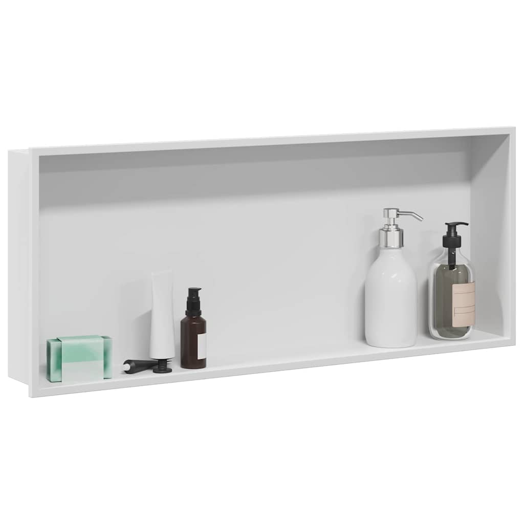 Zuhany Niche Fehér 75 x 30 x 9,5 cm Rozsdamentes Acél