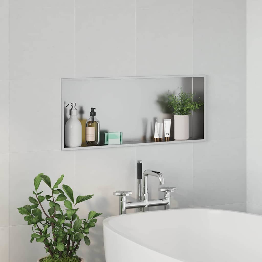 Zuhany Niche Ezüst 75 x 30 x 9,5 cm Rozsdamentes Acél