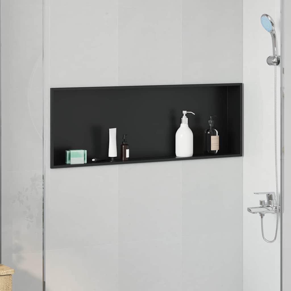 Zuhany Niche Fekete 90 x 30 x 9,5 cm Rozsdamentes Acél
