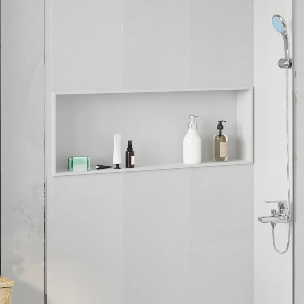 Zuhany Niche Fehér 90 x 30 x 9,5 cm Rozsdamentes Acél