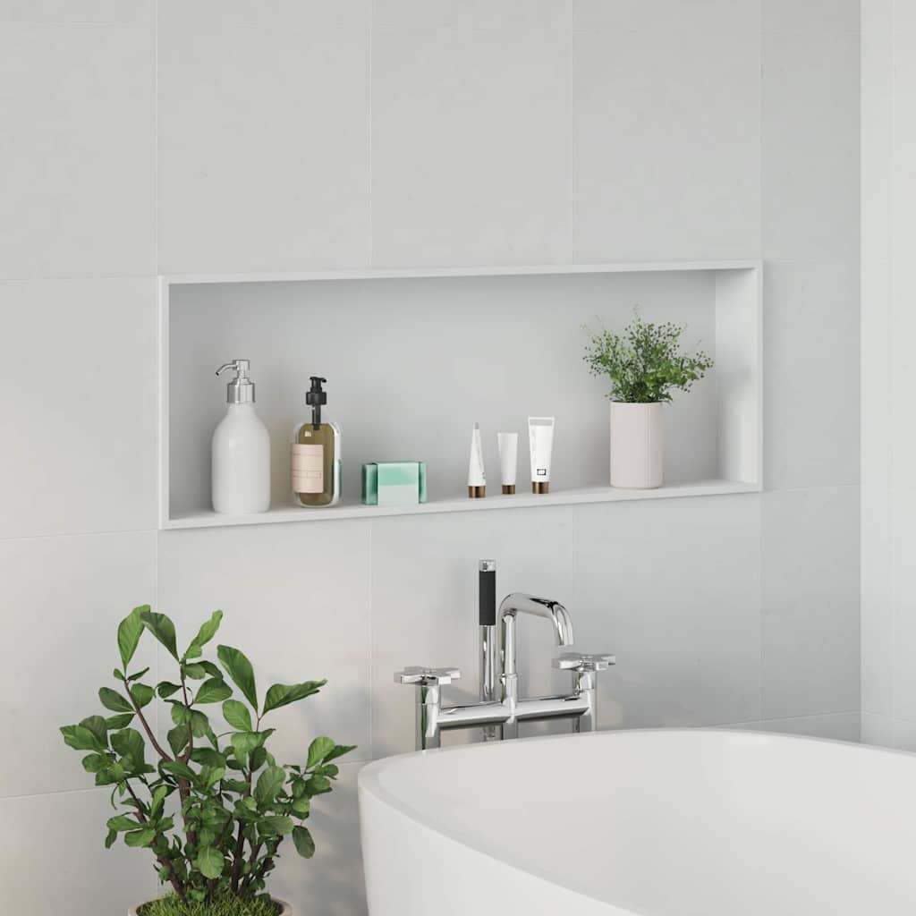 Zuhany Niche Fehér 90 x 30 x 9,5 cm Rozsdamentes Acél
