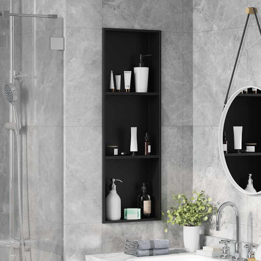 Zuhany Niche Fekete 92 x 32 x 10 cm Rozsdamentes Acél