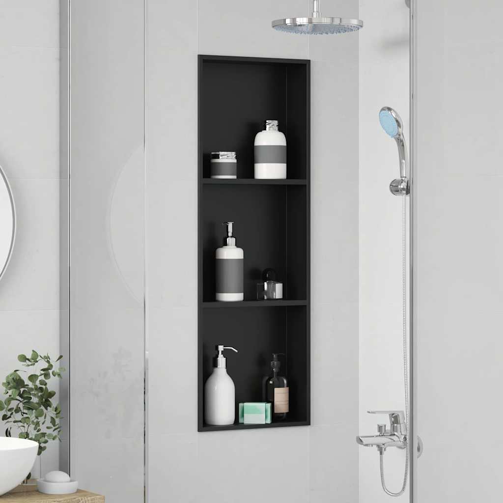 Zuhany Niche Fekete 92 x 32 x 10 cm Rozsdamentes Acél