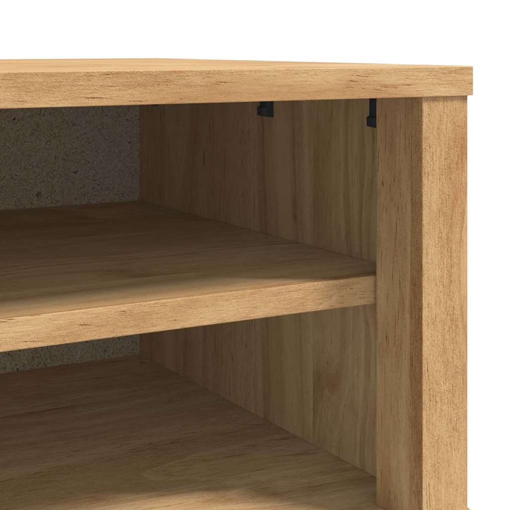 Előszoba pad FLORO Faggyú barna 115 x 40 x 45 cm Tömör fenyőfa
