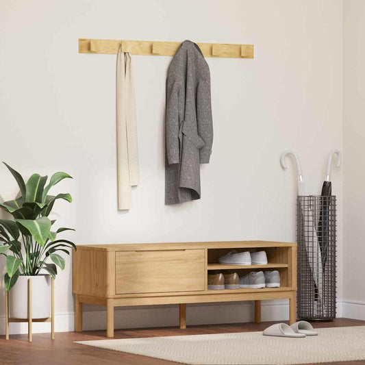 Előszoba pad FLORO Faggyú barna 115 x 40 x 45 cm Tömör fenyőfa