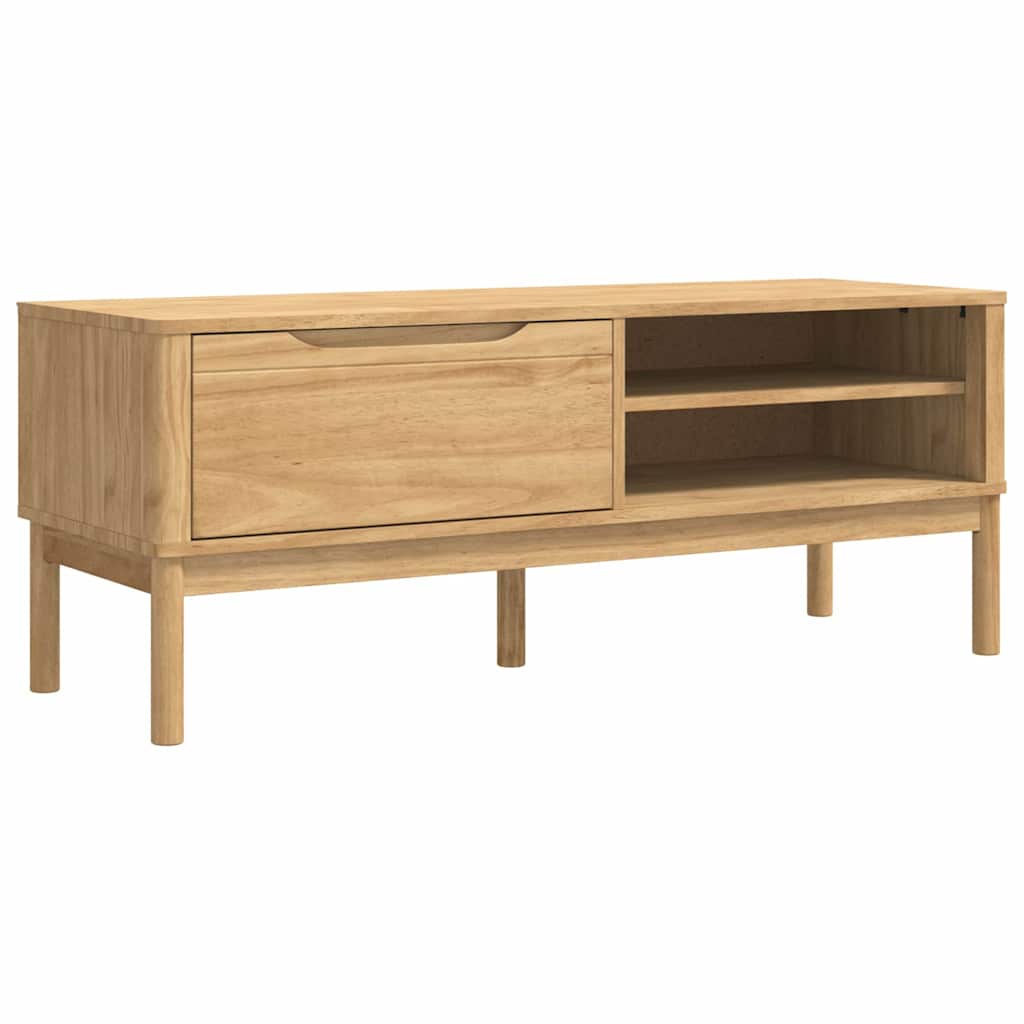 Előszoba pad FLORO Faggyú barna 115 x 40 x 45 cm Tömör fenyőfa