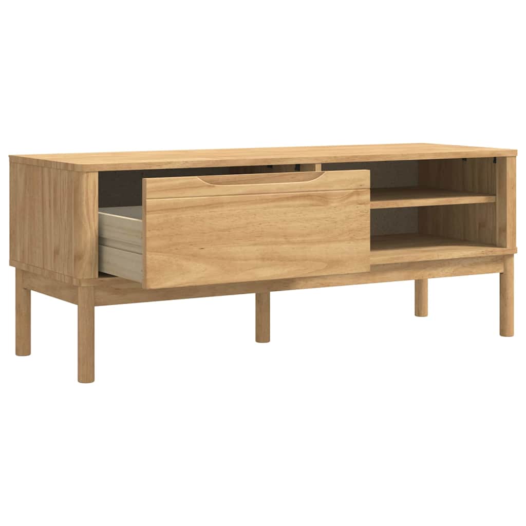 Előszoba pad FLORO Faggyú barna 115 x 40 x 45 cm Tömör fenyőfa