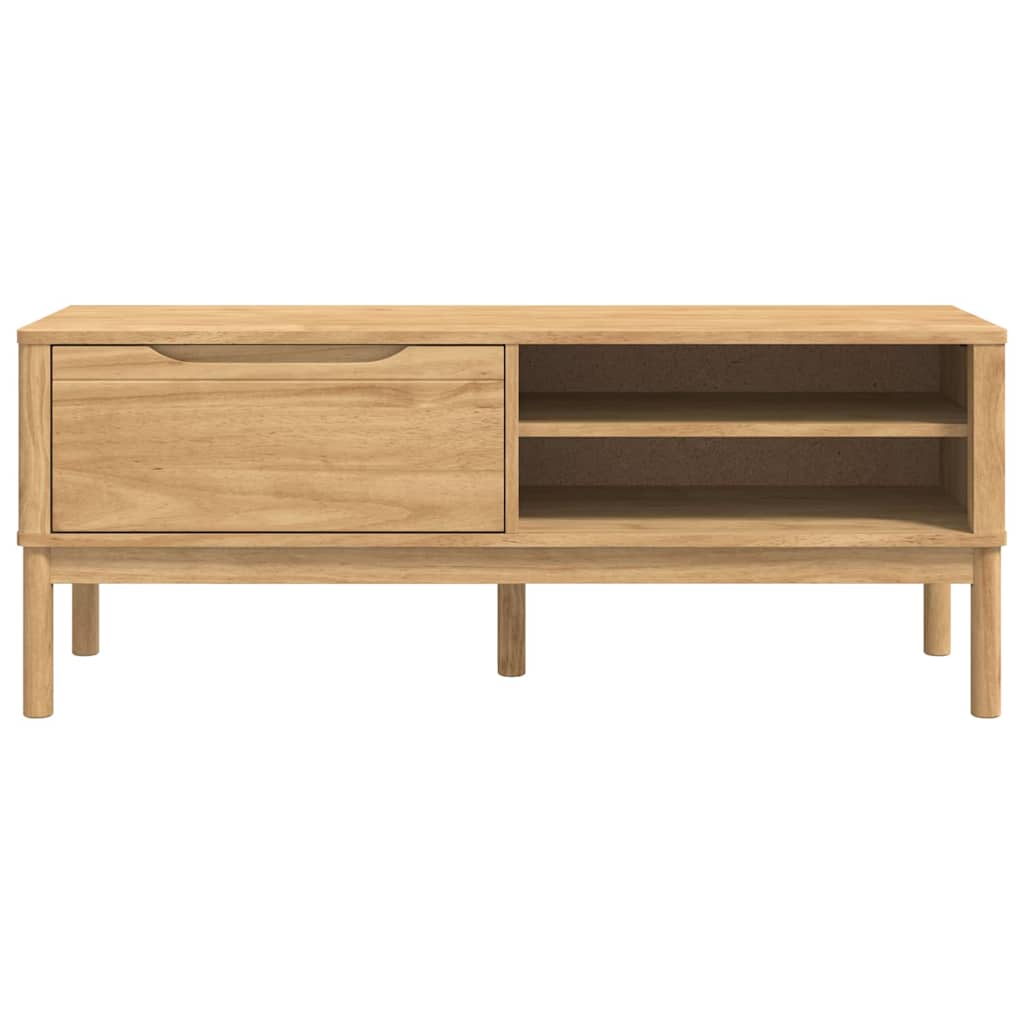 Előszoba pad FLORO Faggyú barna 115 x 40 x 45 cm Tömör fenyőfa