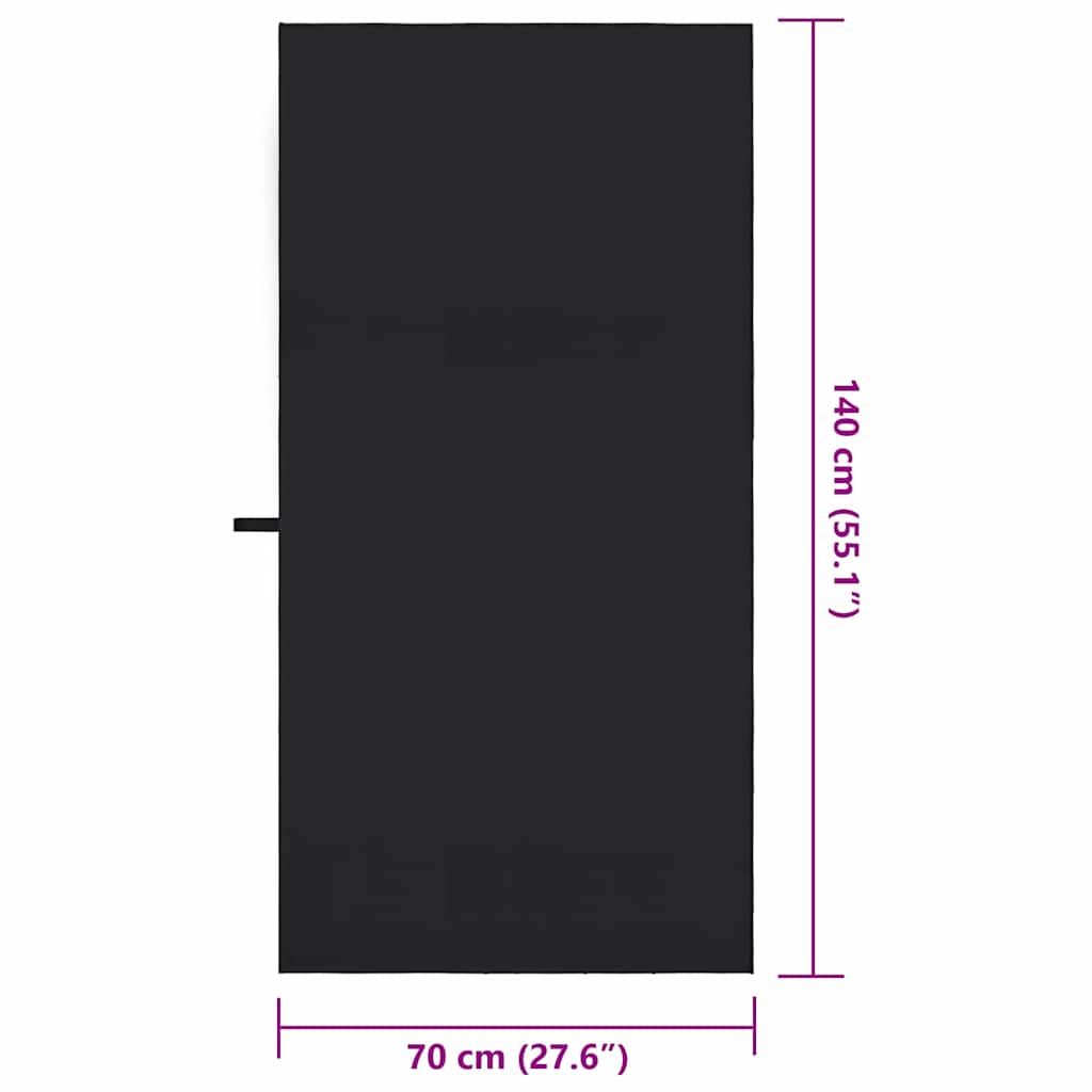 Sport Törölközők 2 pcs Fekete 140 x 70 cm