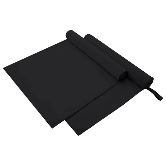 Sport Törölközők 2 pcs Fekete 180 x 90 cm