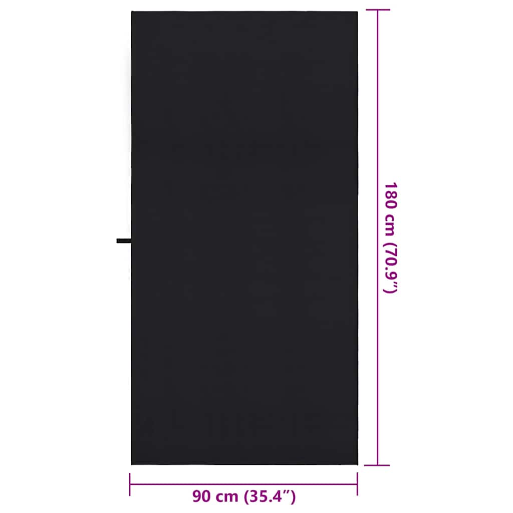 Sport Törölközők 2 pcs Fekete 180 x 90 cm