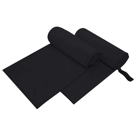 Sport Törölközők 2 pcs Fekete 200 x 100 cm