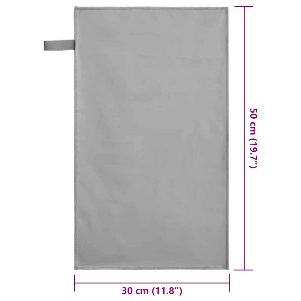 Sport Törölközők 2 pcs Sötétszürke 50 x 30 cm