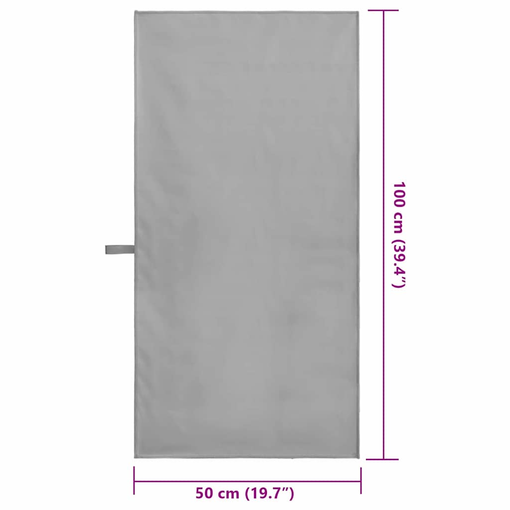 Sport Törölközők 2 pcs Sötétszürke 100 x 50 cm