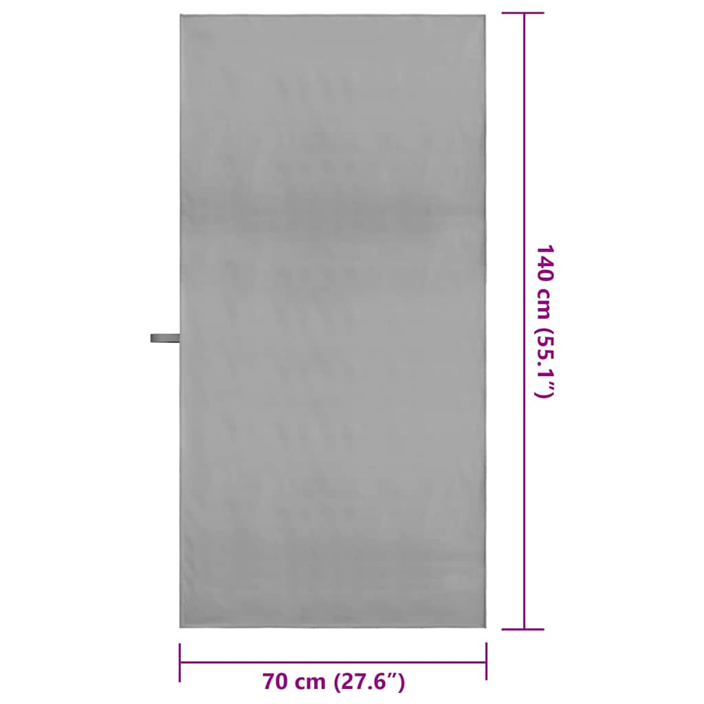 Sport Törölközők 2 pcs Sötétszürke 140 x 70 cm