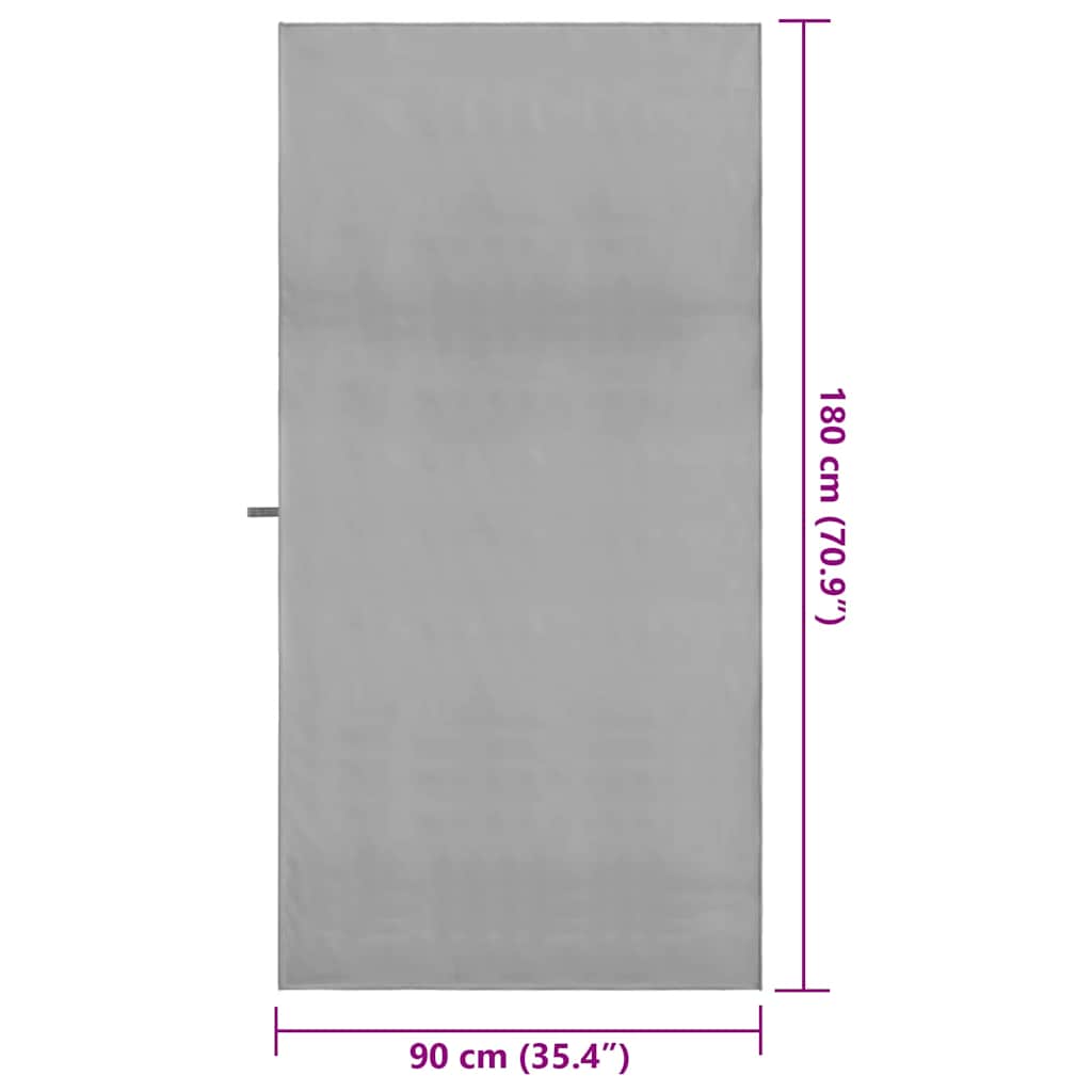 Sport Törölközők 2 pcs Sötétszürke 90 x 180 cm